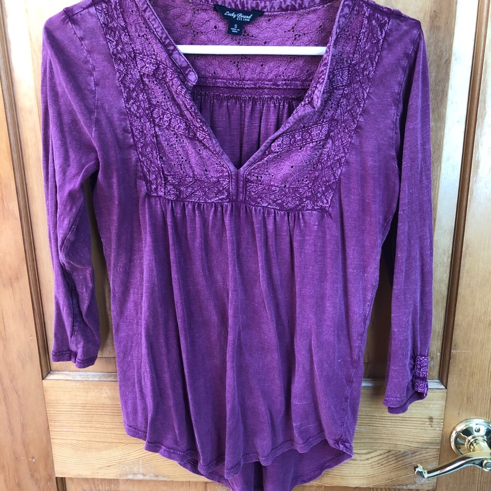 Lucky Brand 3/4 Sleeve Top